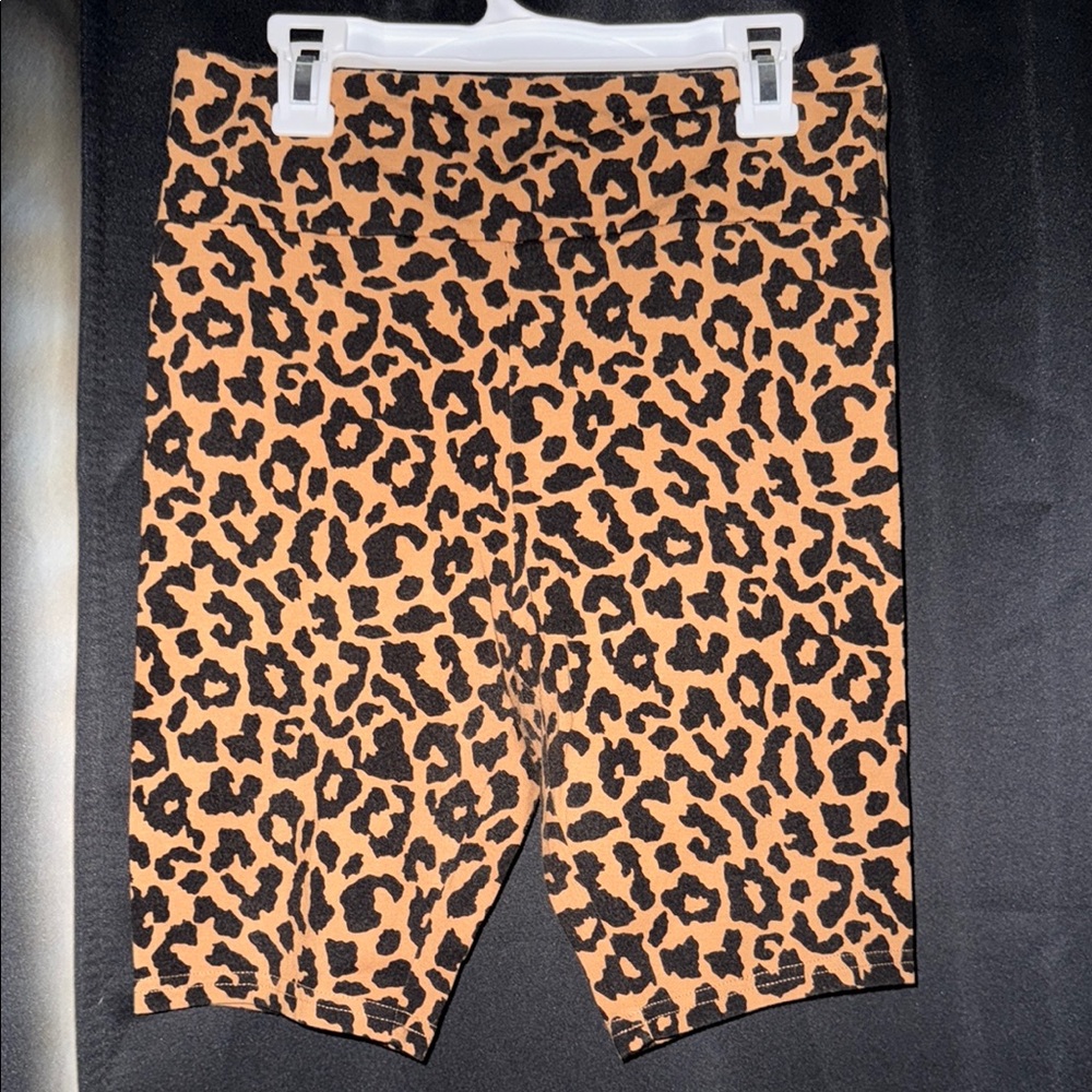Leopard Print Biker Shorts
